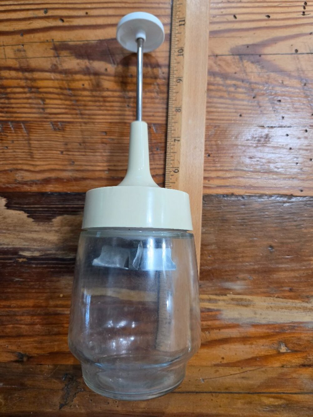 Vintage Gemco Glass Hand Press Nut Food Chopper Almond MCM Kitchen USA